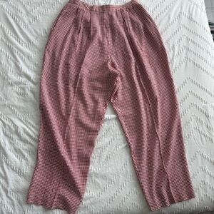 Vintage Talbots Red and White Gingham Pants